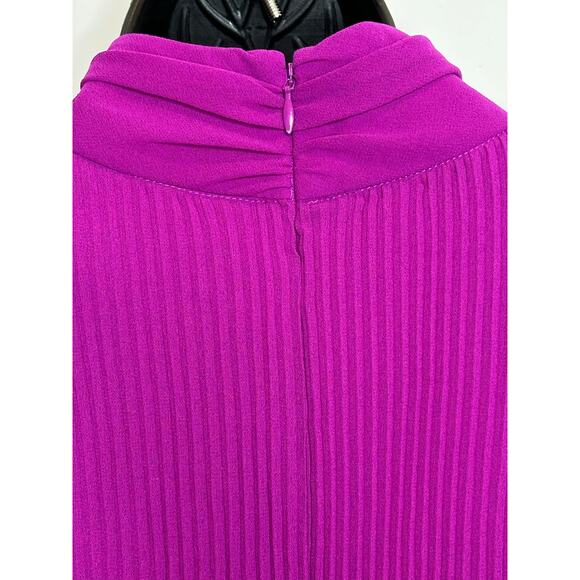 Milly Rosemary Mini Dress in Pleated Chiffon knee Length Dress Size 6 MSRP $450 - Picture 10 of 15